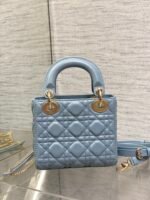 LADY MINI BAG 17 IN CERULEAN BLUE LAMBSKIN - Image 2