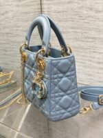 LADY MINI BAG 17 IN CERULEAN BLUE LAMBSKIN - Image 4