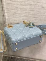 LADY MINI BAG 17 IN CERULEAN BLUE LAMBSKIN - Image 14