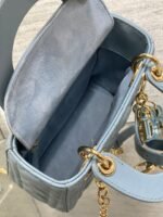 LADY MINI BAG 17 IN CERULEAN BLUE LAMBSKIN - Image 8