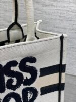 BOOK TOTE 26 IN WHITE MIX BLACK CANVAS 226503 - Image 16