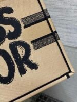 BOOK TOTE 36 BEIGE AND BLACK MISS DIOR GRAFFITI EMBROIDERY - Image 15