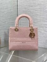 SMALL 24 LADY BAG IN PASTEL PINK CANVAS - Image 2