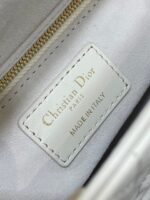 MINI 17 LADY BAG IN WHITE MACROCANNAGE LAMBSKIN WITH GOLD HARDWARE - Image 7