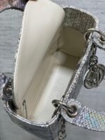 MINI 17 LADY BAG IN SILVER SNAKESKIN PATTERN LAMBSKIN - Image 15