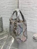 MINI 17 LADY BAG IN SILVER SNAKESKIN PATTERN LAMBSKIN - Image 4