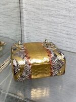 MINI 17 LADY BAG IN GOLDEN SNAKESKIN PATTERN LAMBSKIN - Image 5