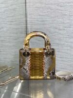 MINI 17 LADY BAG IN GOLDEN SNAKESKIN PATTERN LAMBSKIN - Image 12
