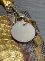 MINI 17 LADY BAG IN GOLDEN SNAKESKIN PATTERN LAMBSKIN - Image 17