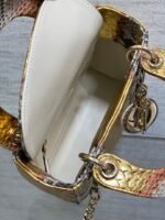 MINI 17 LADY BAG IN GOLDEN SNAKESKIN PATTERN LAMBSKIN - Image 9