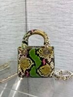 MINI 17 LADY BAG IN COLORFUL SNAKESKIN PATTERN LAMBSKIN 225975 - Image 3