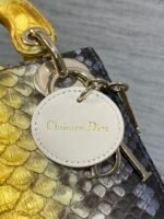 MINI 17 LADY BAG IN SUN FLOWER MIX BLACK SNAKESKIN PATTERN LAMBSKIN - Image 16