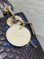 MINI 17 LADY BAG IN NAVY BLUE MIX BLACK SNAKESKIN PATTERN LAMBSKIN - Image 9