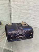 MINI 17 LADY BAG IN NAVY BLUE MIX BLACK SNAKESKIN PATTERN LAMBSKIN - Image 14