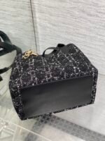 MINI 23 TOUJOURS BAG IN BLACK MIX WHITE CANNAGE TWEED WITH GOLD HARDWARE - Image 3