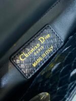MINI 17 LADY BAG IN BLACK SNAKESKIN PATTERN LAMBSKIN - Image 17
