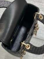MINI 17 LADY BAG IN BLACK SNAKESKIN PATTERN LAMBSKIN - Image 18