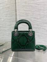 MINI 17 LADY BAG IN GREEN FOREST MIX BLACK SNAKESKIN PATTERN LAMBSKIN - Image 3