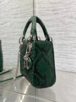 MINI 17 LADY BAG IN GREEN FOREST MIX BLACK SNAKESKIN PATTERN LAMBSKIN - Image 7