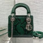 MINI 17 LADY BAG IN GREEN FOREST MIX BLACK SNAKESKIN PATTERN LAMBSKIN - Image 10