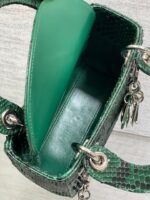 MINI 17 LADY BAG IN GREEN FOREST MIX BLACK SNAKESKIN PATTERN LAMBSKIN - Image 6