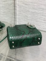 MINI 17 LADY BAG IN GREEN FOREST MIX BLACK SNAKESKIN PATTERN LAMBSKIN - Image 4