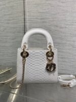 MINI 17 LADY BAG IN WHITE SNAKESKIN PATTERN LAMBSKIN - Image 11