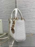 MINI 17 LADY BAG IN WHITE SNAKESKIN PATTERN LAMBSKIN - Image 13