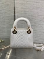 MINI 17 LADY BAG IN WHITE SNAKESKIN PATTERN LAMBSKIN - Image 3