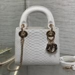 MINI 17 LADY BAG IN WHITE SNAKESKIN PATTERN LAMBSKIN - Image 10