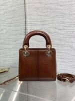 MINI 17 LADY BAG IN PEACAN BROWN METALLIC LAMBSKIN - Image 12