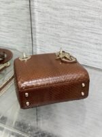MINI 17 LADY BAG IN PEACAN BROWN METALLIC LAMBSKIN - Image 5
