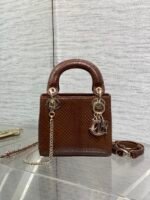 MINI 17 LADY BAG IN PEACAN BROWN METALLIC LAMBSKIN - Image 2