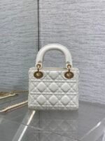 DIOR 25S MINI LADY DIOR BAG 17 IN IVORY CALFSKIN CHARM CRYSTAL EMBELLISHMENTS - Image 2