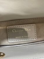 DIOR 25S LADY DIOR BAG 20 IN SAND BEIGE CALFSKIN CHARM PEARL EMBELLISHMENTS - Image 9