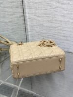 DIOR 25S LADY DIOR BAG 20 IN SAND BEIGE CALFSKIN CHARM PEARL EMBELLISHMENTS - Image 17