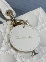 DIOR 25S MEDIUM LADY D-JOY 26 IN BEIGE LAMBSKIN GOLD HARDWARE - Image 16