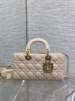 DIOR 25S MEDIUM LADY D-JOY 26 IN BEIGE LAMBSKIN GOLD HARDWRE - Image 6