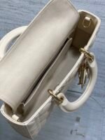 DIOR 25S MEDIUM LADY D-JOY 26 IN BEIGE LAMBSKIN GOLD HARDWARE - Image 14