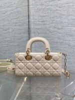 DIOR 25S SMALL LADY D-JOY 22 IN BEIGE LAMBSKIN GOLD HARDWARE - Image 18
