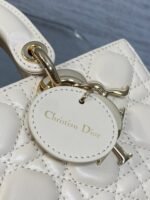 DIOR 25S SMALL LADY D-JOY 22 IN BEIGE LAMBSKIN GOLD HARDWARE - Image 23
