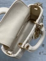 DIOR 25S MICRO LADY D-JOY 16 IN BEIGE LAMBSKIN GOLD HARDWRE - Image 14