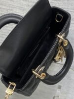 DIOR 25S SMALL LADY D‑JOY BAG 22 IN BLACK CALFSKIN GOLD HARDWRE - Image 5