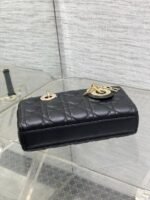 DIOR 25S SMALL LADY D‑JOY BAG 22 IN BLACK CALFSKIN GOLD HARDWRE - Image 8