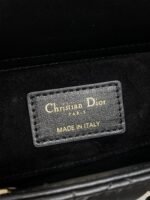 DIOR 25S SMALL LADY D‑JOY BAG 22 IN BLACK CALFSKIN GOLD HARDWRE - Image 9