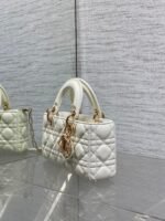 DIOR 25S SMALL LADY D‑JOY BAG 22 IN IVORY CALFSKIN GOLD HARDWRE - Image 5