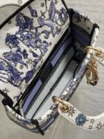 DIOR 25S SMALL LADY D-LITE BAG 24 IN PURPLE DIOR NIGHT OF DREAMS EMBROIDERY - Image 16