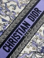 DIOR 25S SMALL LADY D-LITE BAG 24 IN PURPLE DIOR NIGHT OF DREAMS EMBROIDERY - Image 3