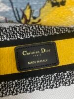DIOR 25S SMALL LADY D-LITE BAG 24 IN YELLOW CANVAS DIOR CANNES - Image 9
