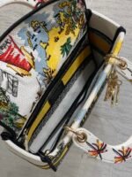 DIOR 25S SMALL LADY D-LITE BAG 24 IN YELLOW CANVAS DIOR CANNES - Image 16